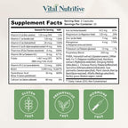 VITAL NUTRITIVE Vital Hair Complex – Biotin & Vitamin B Hair Vitamins for Women & Men – Supports Healthy Hair, Skin & Nails – Hormone-Free, Gluten-Free – Hair Supplement for Women & Men