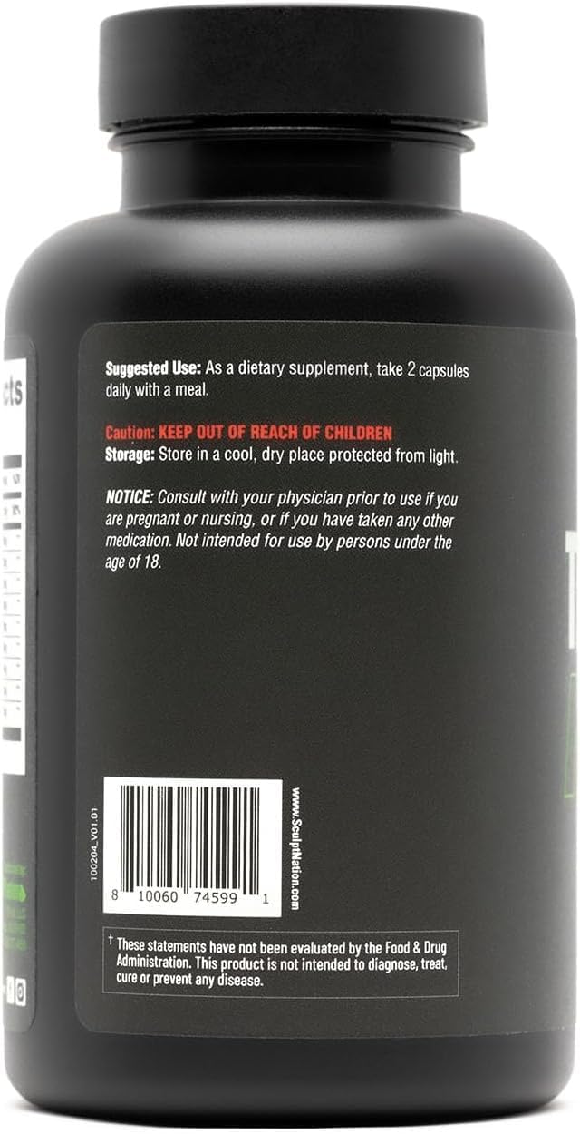 Sculptnation TestBoost Max Muscle Building Supplement, 60 Capsules