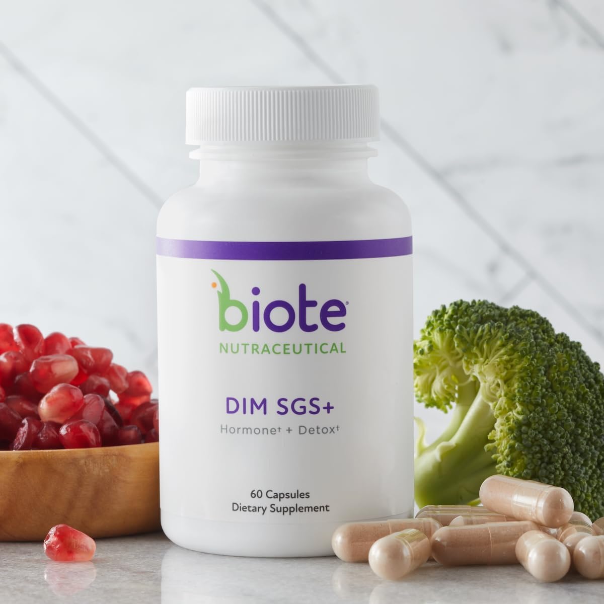 Biote DIM SGS+ Supplement, 60 Capsules | Hormone + Detox