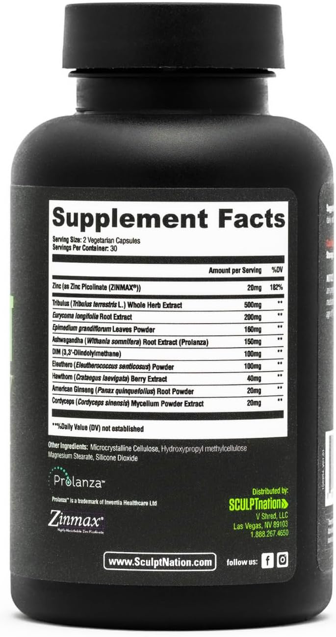 Sculptnation TestBoost Max Muscle Building Supplement, 60 Capsules