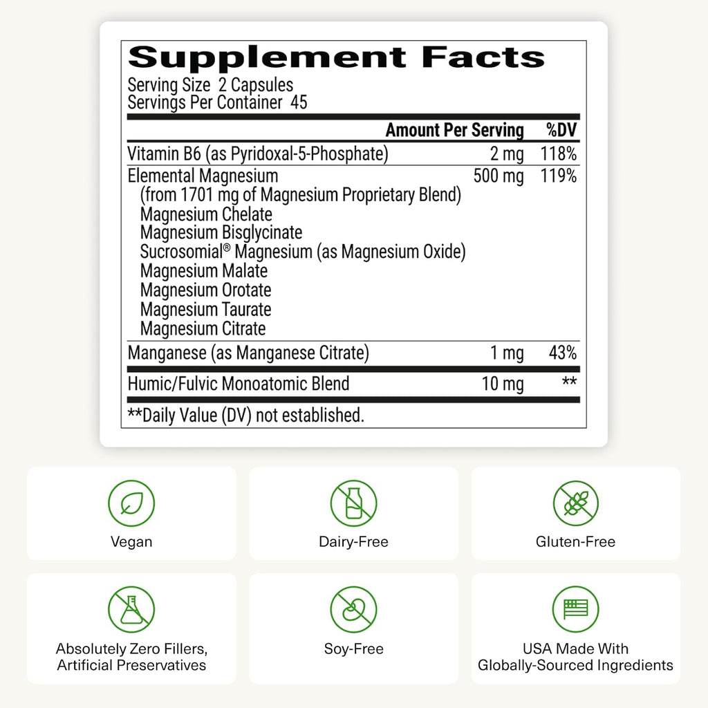BIOptimizers Magnesium Breakthrough 60 Veg Capsules (7 Forms of Magnesium)