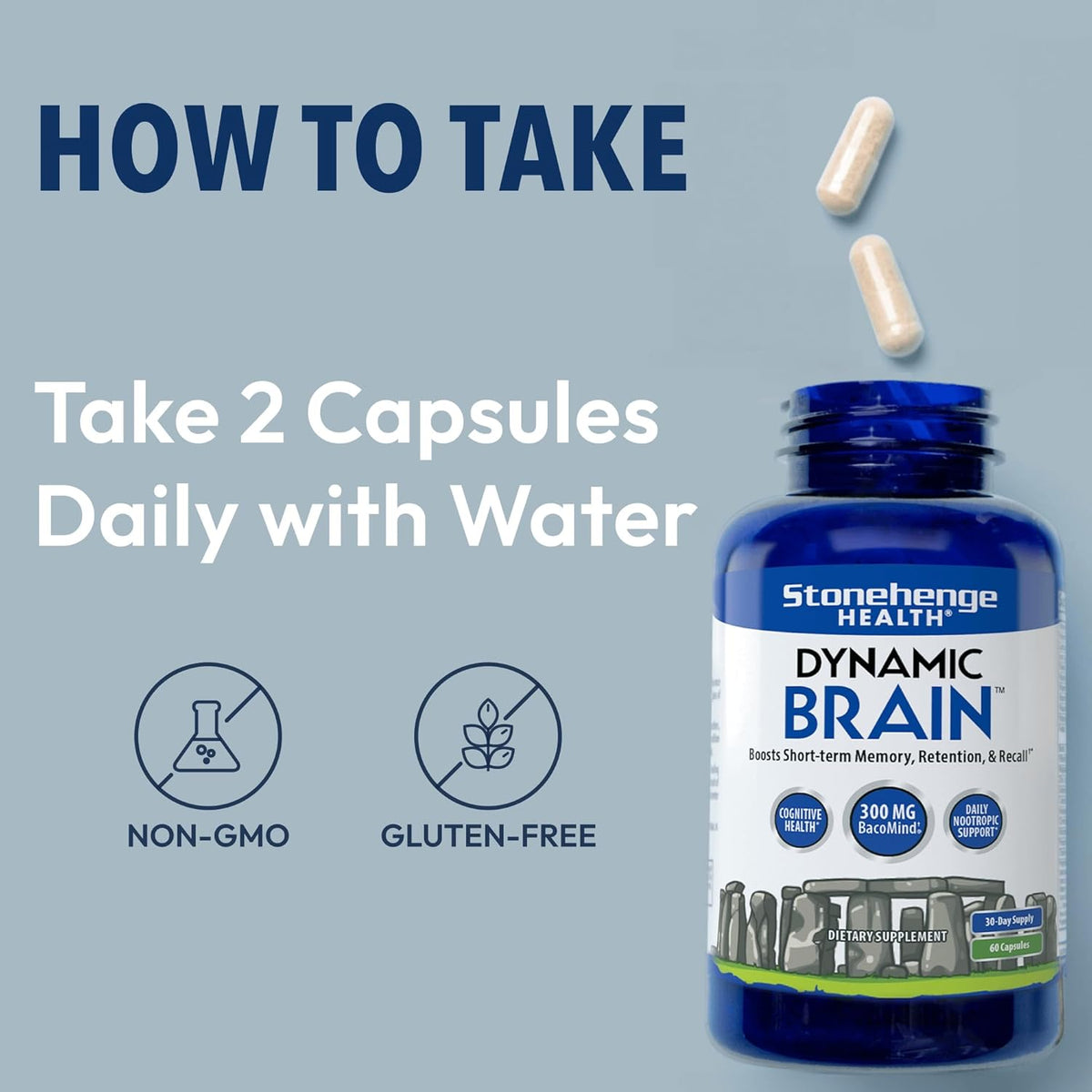 Stonehenge Health Dynamic Brain | Bacopa Supplement for Memory and Focus