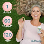 VITAL NUTRITIVE Vital Hair Complex – Biotin & Vitamin B Hair Vitamins for Women & Men – Supports Healthy Hair, Skin & Nails – Hormone-Free, Gluten-Free – Hair Supplement for Women & Men