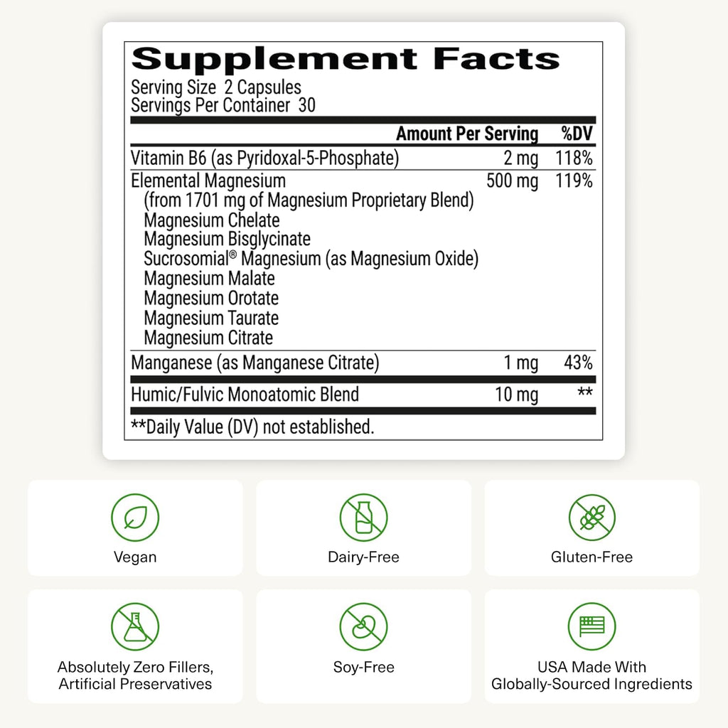 BIOptimizers Magnesium Breakthrough 60 Veg Capsules (7 Forms of Magnesium)