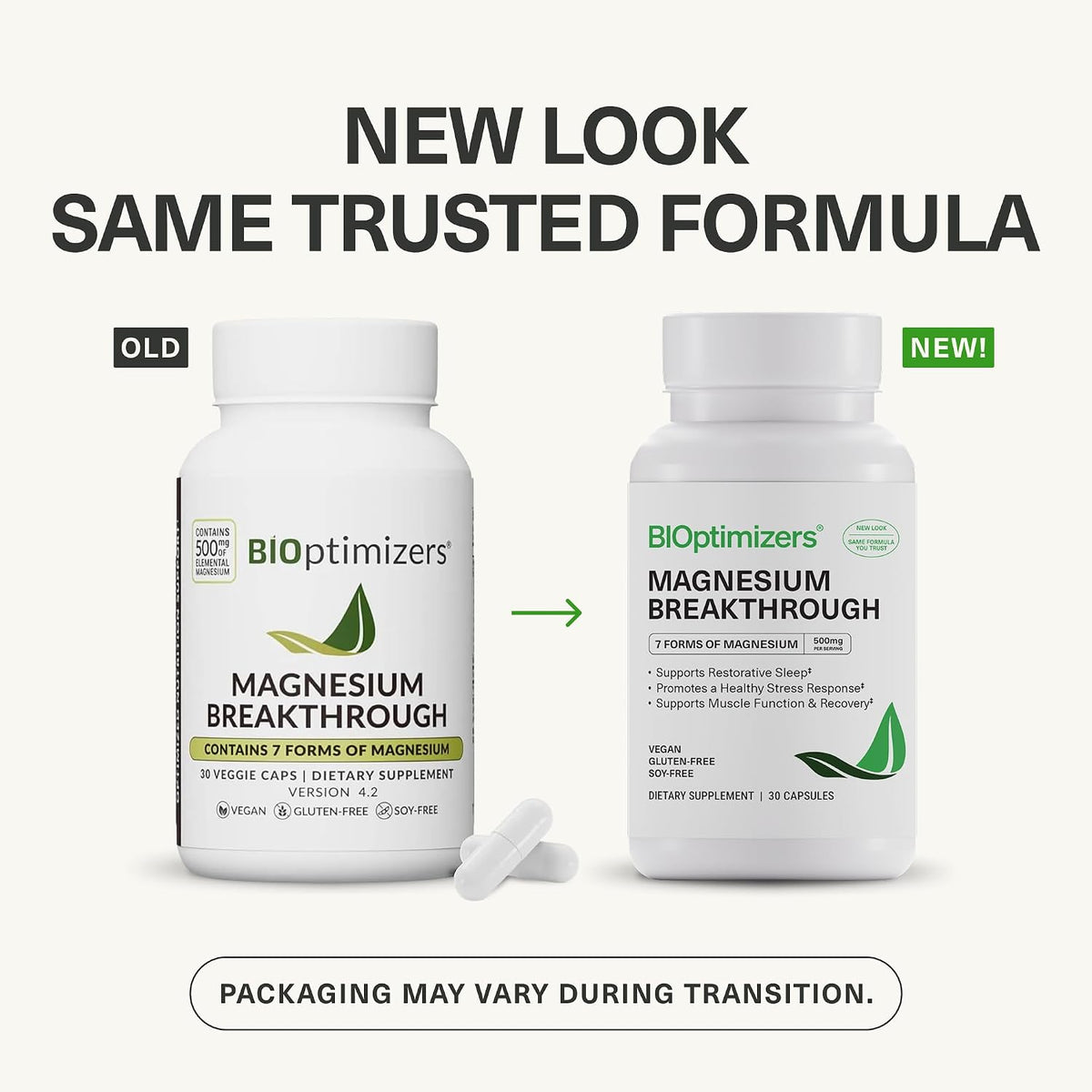BIOptimizers Magnesium Breakthrough 60 Veg Capsules (7 Forms of Magnesium)