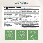VITAL NUTRITIVE Vital Hair Complex – Biotin & Vitamin B Hair Vitamins for Women & Men – Supports Healthy Hair, Skin & Nails – Hormone-Free, Gluten-Free – Hair Supplement for Women & Men
