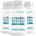 PUREHEALTH RESEARCH Lymph System Support Supplement - Lymphatic Drainage Supplement with Dandelion Extract, Cleavers, Burdock Powder - Reduce Swelling and Cleanse Lymph - 1 Bottle, Brown