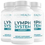 PUREHEALTH RESEARCH Lymph System Support Supplement - Lymphatic Drainage Supplement with Dandelion Extract, Cleavers, Burdock Powder - Reduce Swelling and Cleanse Lymph - 1 Bottle, Brown