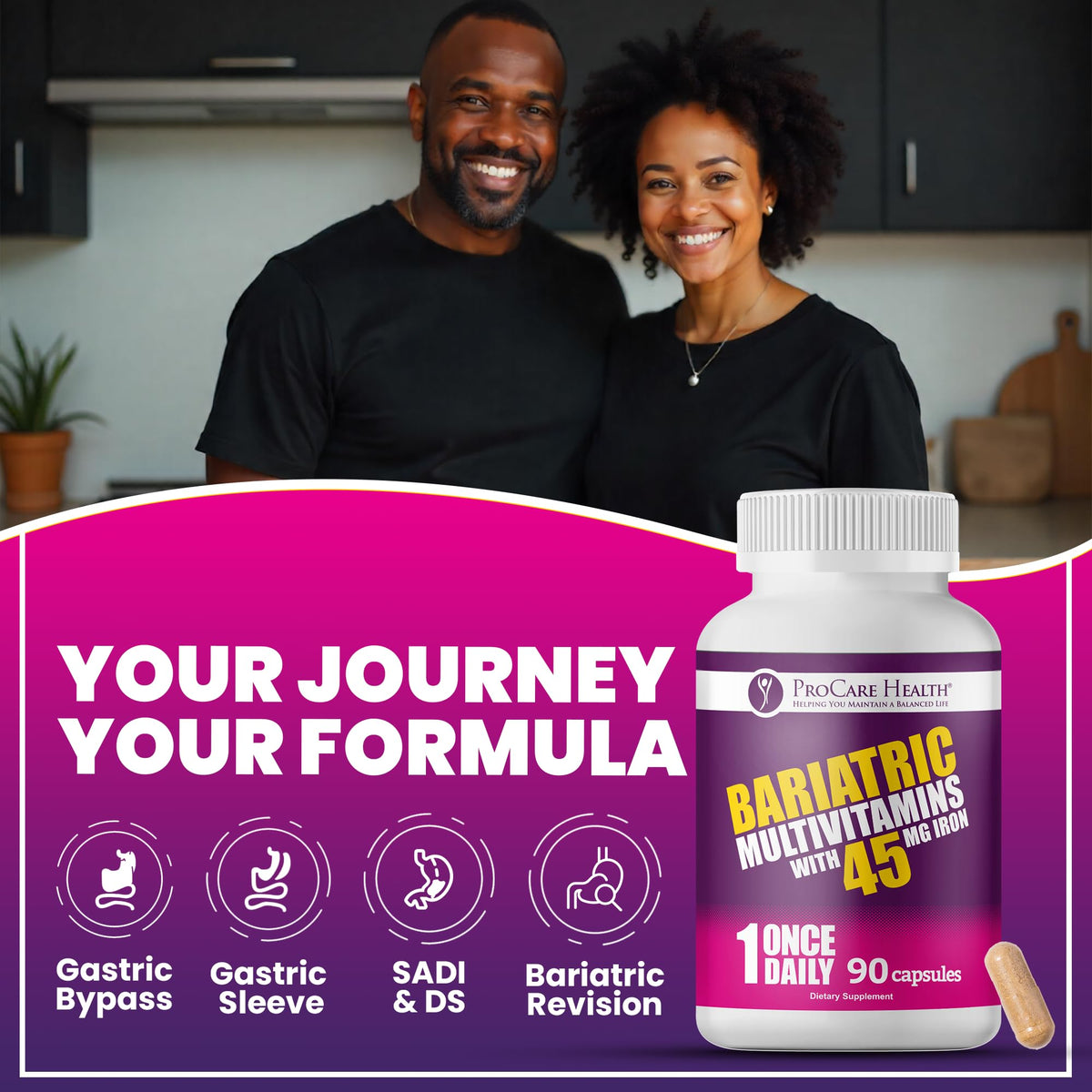 ProCare Health Bariatric Multivitamin 45mg Iron