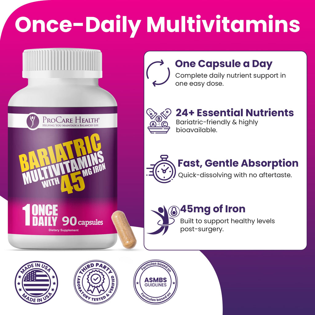 ProCare Health Bariatric Multivitamin 45mg Iron