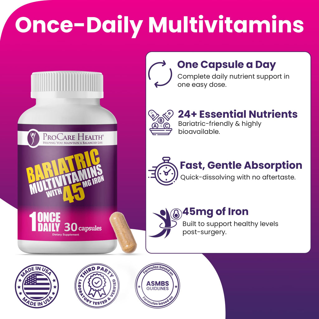 ProCare Health Bariatric Multivitamin 45mg Iron