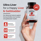 UpWellness Ultra Liver Support Supplement, 60 Capsules