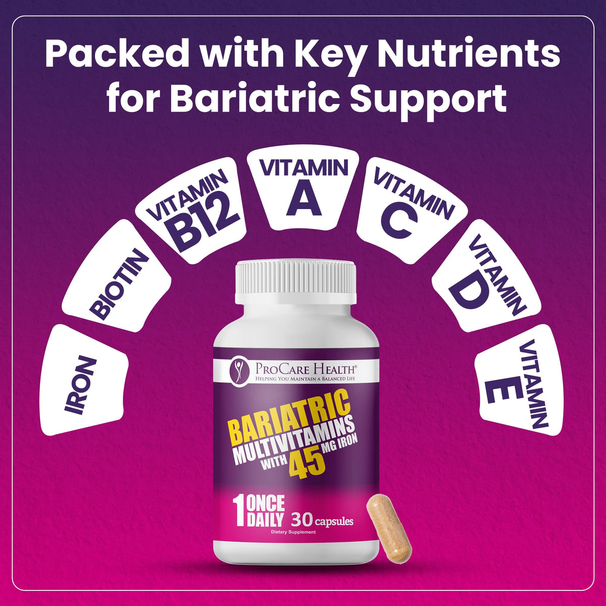 ProCare Health Bariatric Multivitamin 45mg Iron